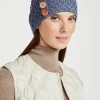 Aran Hat with Pom Pom - Denim