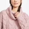 Aran Super Soft Aran Chunky Sweater Pink