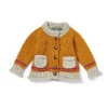 Baby Roll Neck Cardigan Mustard