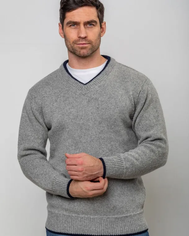 Cashmere Mix V Neck Sweater
