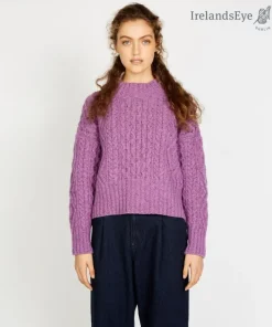 Diamond Crew Neck Sweater Lilac