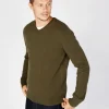 Extra Fine V Neck Sweater Green