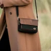 Green Tweed Herringbone and Leather Irish Mini Handbag R709