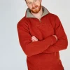 Half Zip Lambswool Sweater Russet