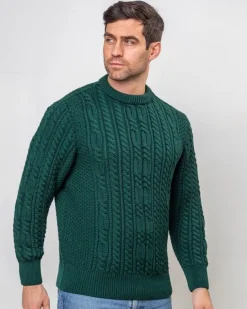 Heavyweight Extra Fine Merino Wool Sweater Forest Green