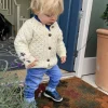 Kids Aran Cardigan Natural