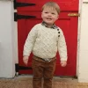 Kids Handknit Merino Sweater with button feature R404