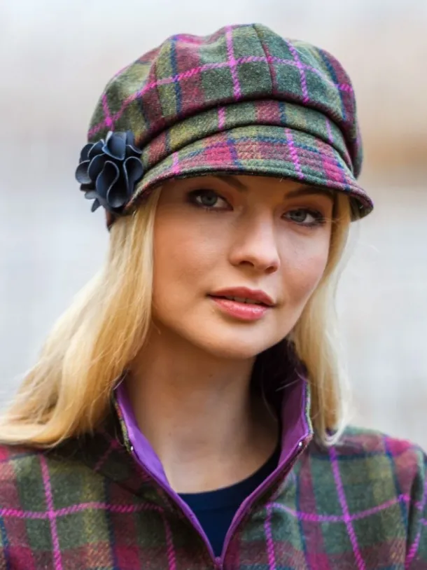 Ladies Newsboy Cap Purple Mix col. 402