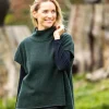 Merino Wool and Cashmere Short Sleeve Sweater Olive