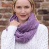 100% Merino Wool Infinity Scarf Lavender
