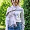 100% Merino Wool Scarf Delicate Pink