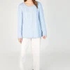 Primrose Aran Sweater Ice Blue