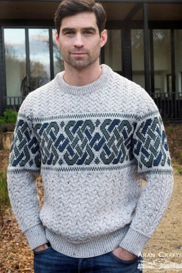 Unisex Jacquard Sweater Oatmeal