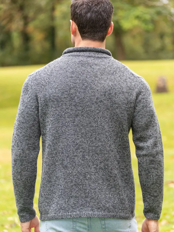 Unisex Roll Neck Merino Wool Sweater Slate