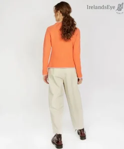 Wool and Cashmere Killiney Cardigan Coral